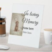 愛する記憶の記念の記念にペット名を追加 台座サイン (インサイチュ)