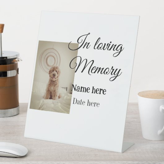 愛する記憶の記念の記念にペット名を追加 台座サイン (インサイチュ)