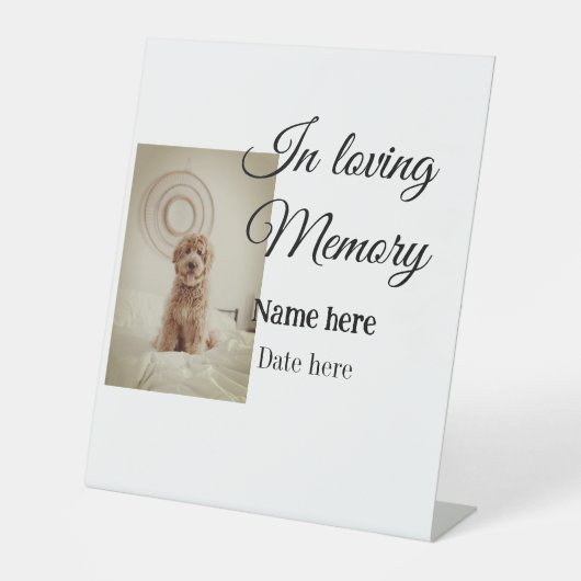 愛する記憶の記念の記念にペット名を追加 台座サイン (正面)