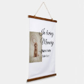 愛する記憶の記念の記念にペット名を追加 吊り下げ型タペストリー (傾斜あり)