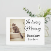 愛する記憶の記念の記念にペット名を追加 招待状 (スタンド正面)