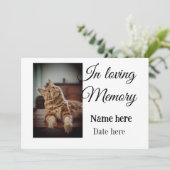 愛する記憶の記念の記念にペット名を追加 招待状 (スタンド正面)