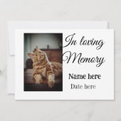 愛する記憶の記念の記念にペット名を追加 招待状 (裏面)