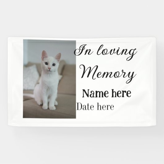 愛する記憶の記念の記念にペット名を追加 横断幕 (横)