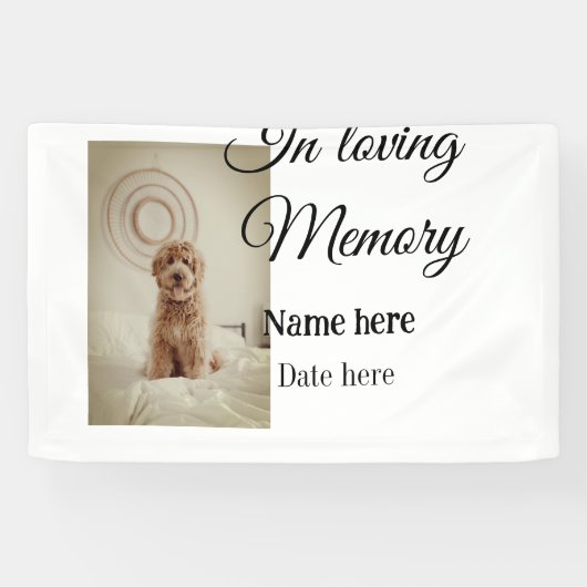 愛する記憶の記念の記念にペット名を追加 横断幕 (横)