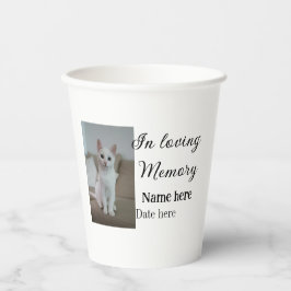 愛する記憶の記念の記念にペット名を追加 紙コップ