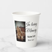 愛する記憶の記念の記念にペット名を追加 紙コップ (裏面)