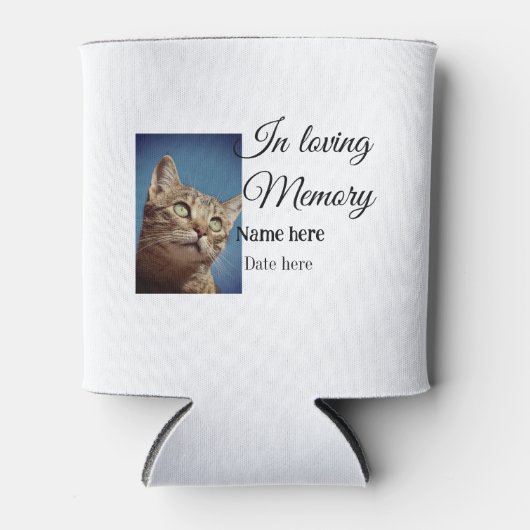 愛する記憶の記念の記念にペット名を追加 缶クーラー (正面)