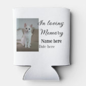 愛する記憶の記念の記念にペット名を追加 缶クーラー (裏面)