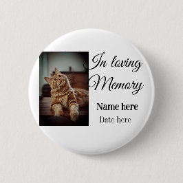愛する記憶の記念の記念にペット名を追加 缶バッジ