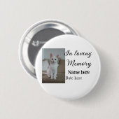 愛する記憶の記念の記念にペット名を追加 缶バッジ (正面&裏面)