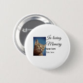 愛する記憶の記念の記念にペット名を追加 缶バッジ (正面&裏面)