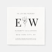 愛する記憶の記念モダン引用文の葉 スタンダードカクテルナプキン (正面)