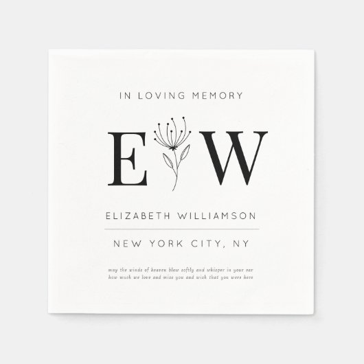 愛する記憶の記念モダン引用文の葉 スタンダードカクテルナプキン (正面)