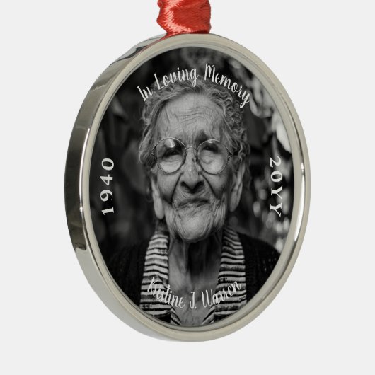 愛する記憶の記念撮影誕生死の金属 メタルオーナメント (右)