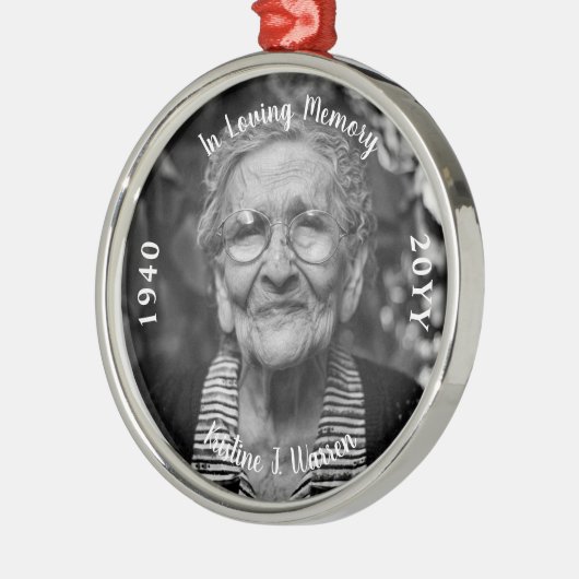 愛する記憶の記念撮影誕生死の金属 メタルオーナメント (左)
