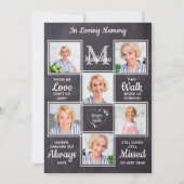 愛する記憶の記憶の写真葬儀悔やみや弔慰 サンキューカード (正面)