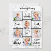 愛する記憶の記憶フォト悔やみや弔慰葬儀 サンキューカード (正面)