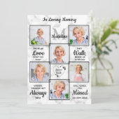 愛する記憶の記憶フォト悔やみや弔慰葬儀 サンキューカード (スタンド正面)