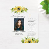 愛する記憶の詩カードのひまわり葬儀 (デスク)