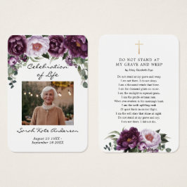 愛する記憶の詩カードの梅の牡丹の葬儀