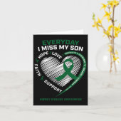 愛する記憶の贈り物　息子を偲ぶ　腎臓病の意識 カード (黄色い花)