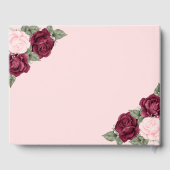 愛する記憶の赤ピンクのフローラ葬儀の写真 ゲストブック (裏面)