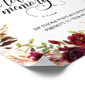 愛する記憶の追悼キャンドルが燃える看板 ポスター (角)