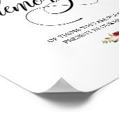 愛する記憶の追悼キャンドル 燃え続けるサイン ポスター (角)