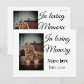 愛する記憶の追悼品にペットの名前を入れて ポストカード (正面/裏面)