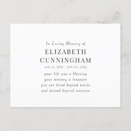 愛する記憶の追悼 現代 シンプル 名言 ポストカード
