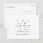 愛する記憶の追悼 現代 シンプル 名言 ポストカード (正面/裏面)