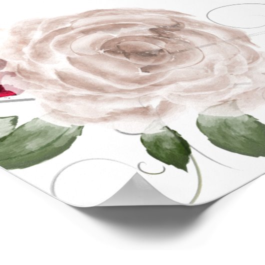 愛する記憶の追悼 祈りのウェディングサイン ポスター (角)