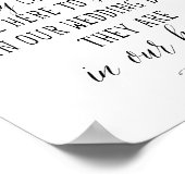 愛する記憶の追悼、葬儀、ブラック ポスター (角)