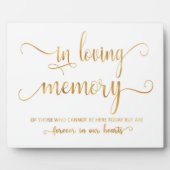 愛する記憶の金ゴールドの結婚サインTabletopプラーク フォトプラーク (正面)