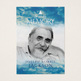 愛する記憶の雲の葬儀祈りの言葉/詩カード