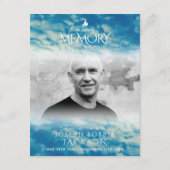 愛する記憶の雲の葬儀祈りの言葉/詩カード エンクロージャーカード (裏面)