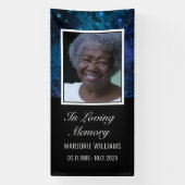 愛する記憶の青い写真の墓カバー毛布 横断幕 (縦)