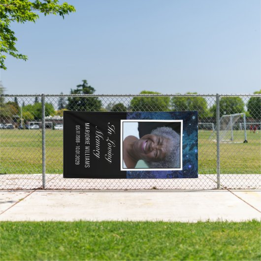 愛する記憶の青い写真の墓カバー毛布 横断幕 (インサイチュ)