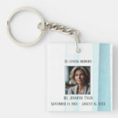 愛する記憶の青い葬儀記念キーチェーン キーホルダー (正面)