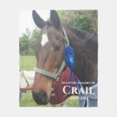 愛する記憶の馬の写真のメモリ記念のメモリで フリースブランケット (正面)