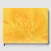 愛する記憶の黄色のバラの金ゴールド箔 ゲストブック (正面)