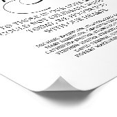 愛する記憶を心に記念テーブルサイン ポスター (角)