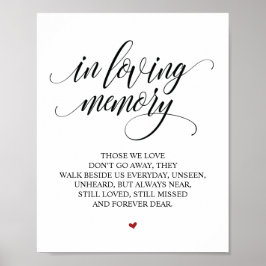 愛する記憶を心に記念プレート ポスター