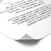 愛する記憶を心に記念プレート ポスター (角)