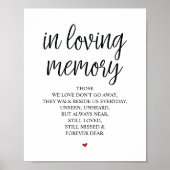 愛する記憶を心に記念プレート ポスター (正面)