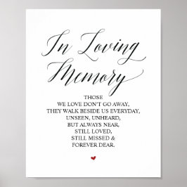 愛する記憶を心に記念プレート ポスター