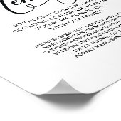 愛する記憶を胸に刻む 追悼用テーブルサイン ポスター (角)