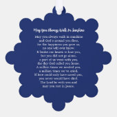 愛する記憶カスタムのアメリカ国旗の写真 オーナメントカード (裏面)