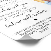 愛する記憶カスタムの中での4結婚写真の記念 ポスター (角)